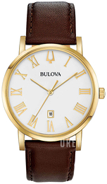 Bulova Classic Vit/Läder Ø40 mm 97B183
