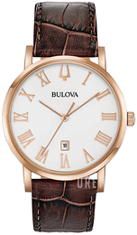 Bulova Classic Vit/Läder Ø40 mm 97B184