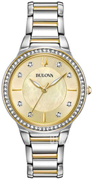 Bulova Crystal Guld/Gulguldtonat stål Ø32 mm 98L248