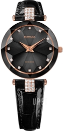 Jowissa Facet Svart/Läder Ø29 mm J5.623.M