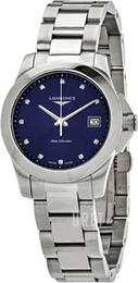 Longines Conquest Ladies Blå/Stål Ø34 mm L3.377.4.97.6