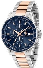 Maserati Sfida Blå/Stål Ø44 mm R8873640012