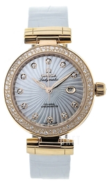 Omega De Ville Ladymatic Co-Axial 34mm Vit/Läder Ø34 mm 425.68.34.20.55.001