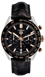 TAG Heuer Carrera Svart/Läder Ø44 mm CBN2A5A.FC6481